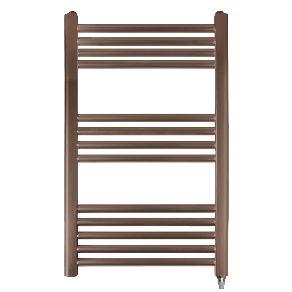 JTP Vos Brushed Bronze 800 x 500mm Electric Towel Radiator Cut Out